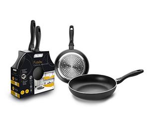 IBILI - Ensemble de 2 poêles Fusion, 20 + 24 cm, Aluminium, Antiadhésif, Compatible avec l’Induction