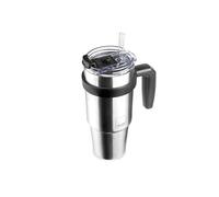 IBILI - Gobelet avec anse Go 580 ml, acier inoxydable 18/10, double paroi, réutilisable