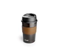 IBILI - Gobelet double paroi luxe café, 360 ml, acier inoxydable, hermétique, marron