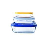 IBILI Lot de 3 boîtes carrées Eco