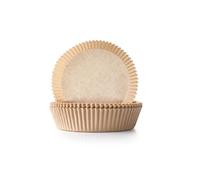 IBILI Lot de 50 plateaux jetables ronds pour friteuse à air, 20 cm, imperméables et absorbants, fabriqués en pâte de bois de qualité alimentaire