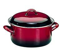 IBILI - Marmite droite avec couvercle Volcan, 28 cm, Acier émaillé, Compatible avec l’induction