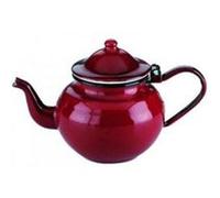 Ibili - Théière 910370 - Acier émaillé vitifié Rouge 0,75 L - Compatible lave-vaisselle