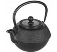 Ibili Théière en fonte orientale noire, intérieur émaillé, compatible induction – 0,3 L