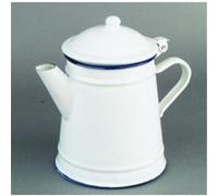 Ibili Cafetière conique 9032-10-6 en acier émaillé blanche 1 l