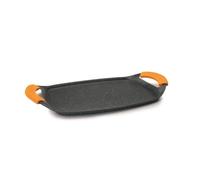 IBILI Plancha en pierre basique 36 x 23 cm - Fonte d'aluminium, antiadhésif style pierre, induction