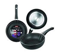 IBILI - Poêle à frire avec panier Inducta, 24 cm, Aluminium, Antiadhésif, Compatible avec l’induction