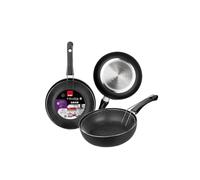 IBILI - Poêle à frire avec panier Inducta, 24 cm, Aluminium, Antiadhésif, Compatible avec l’induction