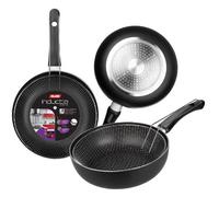 IBILI - Poêle à frire avec panier Inducta, 26 cm, Aluminium, Antiadhésif, Compatible avec l’induction
