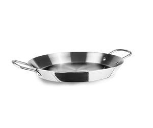 IBILI - Poêle à paella 5Ply Element 30 cm, 4 portions, sans antiadhésif, 5 couches, adaptée pour l'induction