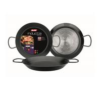 IBILI - Poêle à paella Inducta, 34 cm, Aluminium, Antiadhésif, 6 portions, Compatible avec l’induction, Noir