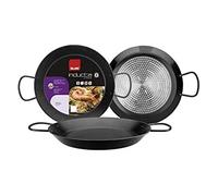 IBILI - Poêle à paella Inducta, 38 cm, Aluminium, Antiadhésif, 8 portions, Compatible avec l’induction, Noir