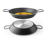IBILI - Poêle à paella noire, 50 cm, Aluminium, Antiadhésif, 14 portions