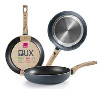 IBILI - Poêle Bux, 24 cm, Aluminium, Manche en bois, Xylan antiadhésif, Compatible avec l’induction