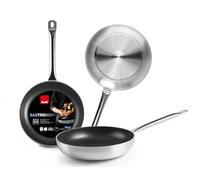 IBILI - Poêle Gastronomy, 20 cm, Aluminium, Xylan antiadhésif, Conception spécialement adaptée pour les cuisinières au gaz