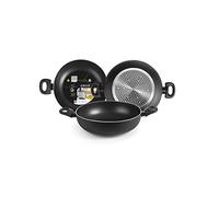 IBILI - Poêle Honda avec 2 poignées Fusion, 28 cm, Aluminium, Antiadhésif, Compatible avec l’induction