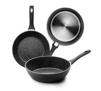 IBILI - Poêle Honda Natura, 24 cm, Aluminium, Antiadhésif style pierre, Compatible avec l’induction