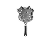 IBILI Poêle Moka forme vache 450404 – Acier antiadhésif compatible induction 15 x 16,5 cm