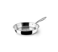 IBILI Poêle triple couche naturelle, 22 cm, acier inoxydable, convient pour induction, sans antiadhésif