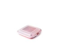 IBILI - Porte-sandwich - Couvercle à charcuterie - 14,5 x 14,5 x 3,6 cm, plastique sans BPA, réutilisable, rouge