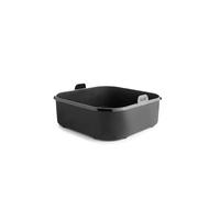 IBILI - Récipient carré pour friteuse à air - 20 x 20 x 7 cm - Fabriqué en silicone platine 100%, Noir