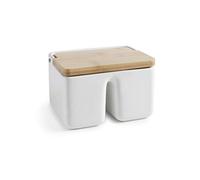 IBILI - Salière double en céramique et bambou, multicolore, taille unique