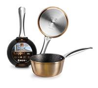 IBILI - Saucière Nature à revêtement en cuivre avec manche en acier inoxydable, 14 cm, Antiadhésif style pierre, Compatible avec l’induction