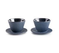 IBILI - Set 2 tasses + 2 soucoupes Navan 0,12 l, fonte
