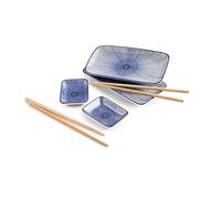 IBILI - Set à sushis, 2 plateaux + 2 bols + 4 baguettes
