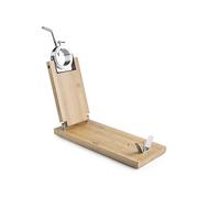 IBILI - Support à jambon pliable + rotatif Gastroteka, bambou + acier inoxydable, 48 x 17,5 cm