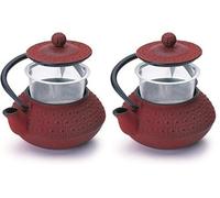 IBILI - Théière en Fonte Hanoï, 0,3 Litre, Intérieur Émaillé, Compatible avec Les Plaques à Induction (Lot de 2)