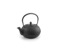 IBILI - Théière en fonte noire, 1 litre, intérieur émaillé, convient pour induction, Noir