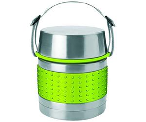 Ibili Thermogefäß Class für Lebensmittel 750 ml, Edelstahl, silber/grün