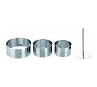 IBILI - Ustensiles et accessoires de cuisine - lot 3 cercles avec poussoir inox ( 716090-6 ) G