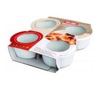 Lot de 4 ramequins en ceramique. Diametre 9 cm - Hauteur 5 cm Passe au four, au four a micro-ondes, et au lave-vaisselle. Resista...