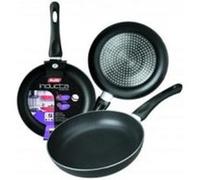 Ibili Poêle Inducta 22 cm (4100-22-12) Aluminium 3 mm Antiadhésive Induction Manche bakélite