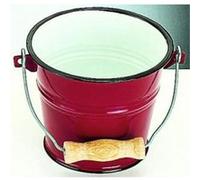 Ibili 911514 Seau rouge en acier émaillé vitrifié 1,5 l