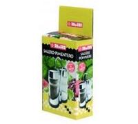 Salière et poivrière en verre et inox Ibili