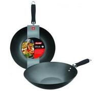 Ibili Wok Moka 30 cm, acier antiadhésif