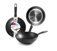 IBILI - Wok New Induplus, 28 cm, Aluminium, Antiadhésif, Compatible avec l’induction