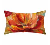 IBILIU Housse de coussin avec peinture à l'huile de coquelicot 30,5 x 50,8 cm