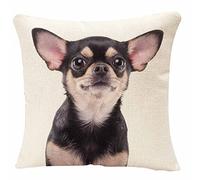 IBILIU Housse de coussin décorative en forme de chihuahua, 45,7 x 45,7 cm
