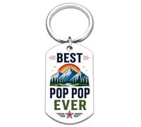 Ibiwe Porte-clés « Best Pop Ever » - Cadeau d'anniversaire pour grand-père