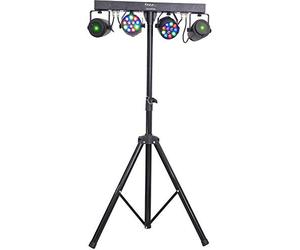 Ibiza 15-1184 DJLIGHT65 Pack support de lumière + 2 projecteurs PAR