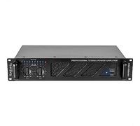 Ibiza - AMP800-MKII - Amplificateur de sonorisateur professionnel de 2x600W avec entrées RCA/Jack et sorties Speakon/Bornier - Rackable 19” - Noir