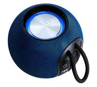 Ibiza - Boomy - Baffle Rond Portable Bluetooth 360° de 2,5” sur Batterie avec Anneaux Lumineux LED et Fonction TWS - Bleu Nuit