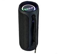 Ibiza - BULLET20 - Baffle portable Bluetooth 360° de 20W, sur batterie avec anneaux lumineux LED et fonction TWS - Noir