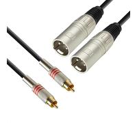 Ibiza - CM5RXF-2 - Câble 2 RCA mâles vers 2 XLR femelles - 5m