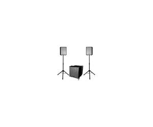 Ibiza Cube Set PA 2.1: sono pro pour scène & disco mobile avec subwoofer 30cm. enceintes avec leurs trépieds et plein d'accessoires