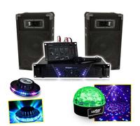 IBIZA DJ-300 Kit de sonorisation DISCO 480W + jeux de lumières